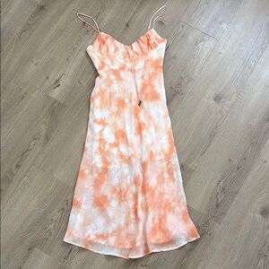 Petal + Pup Orange Tie-Dye Spaghetti Strap Dress